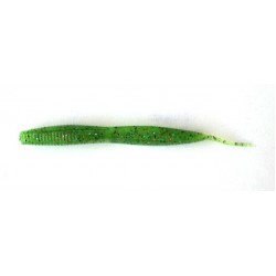 Рыбацкая приманка силиконовая, Taipan Rain Worm, 3,8 дюйма, 8шт/уп, цвет №08 Green neon
